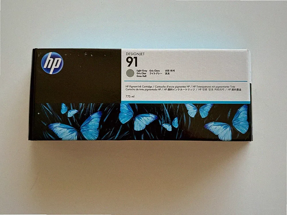 2020 GENUINE HP #91 Light GRAY 775ml INK CARTRIDGE DESIGNJET Z6100 C9466A NEW