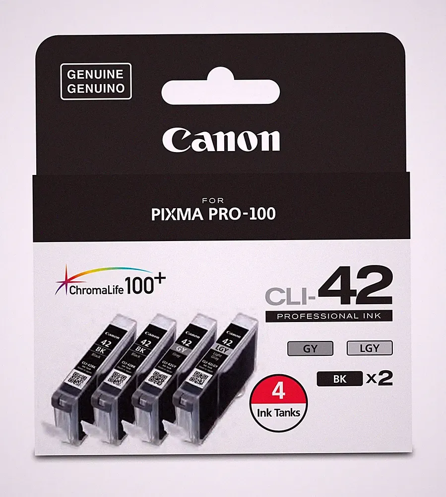 Canon Pixma Pro 100 Inkjet Printer Ink 2 Photo Black 1 Gray 1 Light Gray