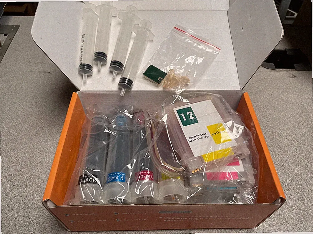 Continuous Ink Supply System Business Inkjet 3000 with ink/chip Bulk 12 pack