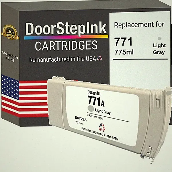 DoorStepInk Compatible Ink Cartridge for HP 771 775mL (B6Y22A) Light Gray-USA