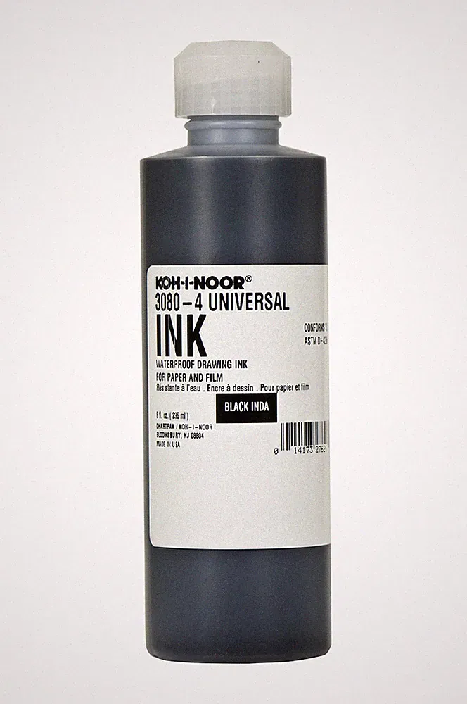 Dye-Based Universal Drawing Ink 8 Oz. Black Art Supplies Pigment