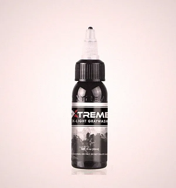 EXTRA LIGHT GRAYWASH Xtreme Ink Premium Gray Shading Tattoo Pigment Made in USA
