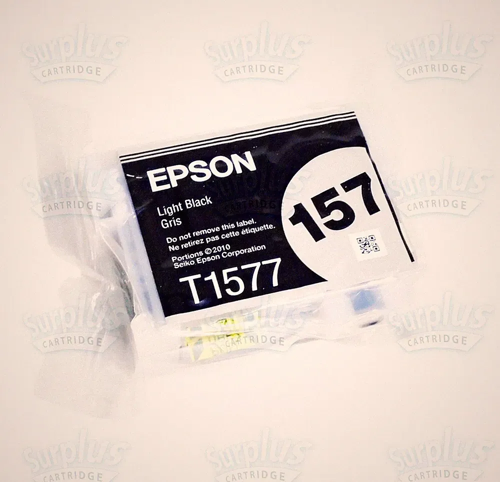 Genuine Epson 157 Light Black Ink Ultrachrome K3 T1577 Stylus Photo R3000
