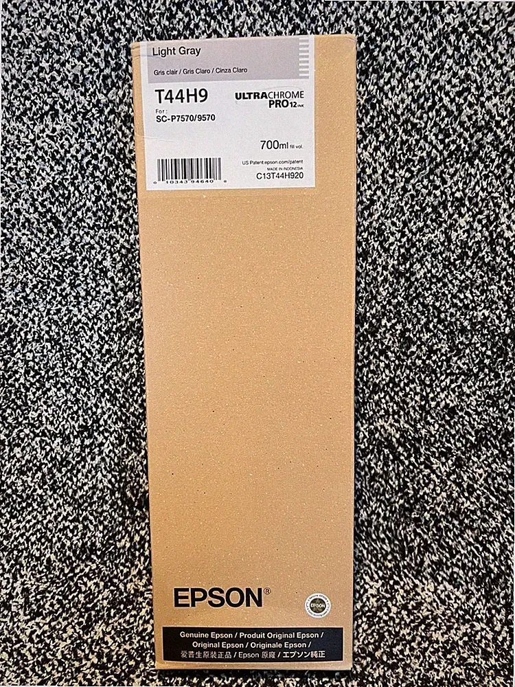 GENUINE Epson Light Gray Ink T44H9 Date: September 2028
