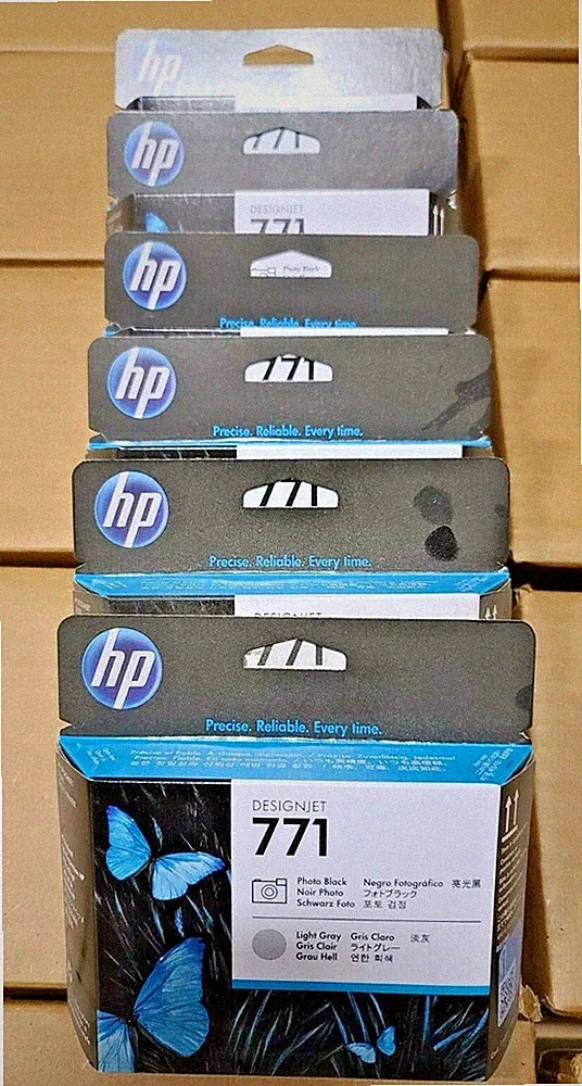 NEW HP DesignJet 771 Photo Black, Light Gray Ink Head / One Box Only