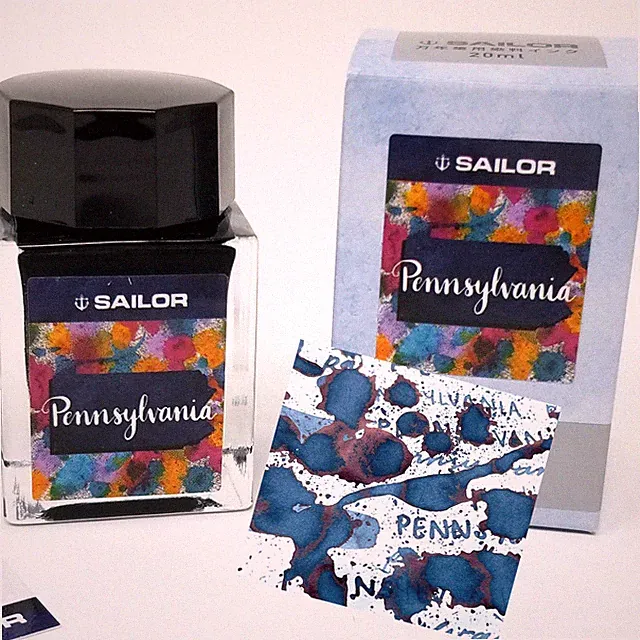Sailor USA State Bottled Ink in Pennsylvania (Steel Blue Gray) - 20mL - NEW